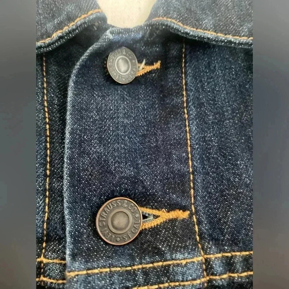 VERY RARE Levi’s Oakland (Vegas) Raiders Dark Denim Jean Jacket Size Large - Picture 8 of 14